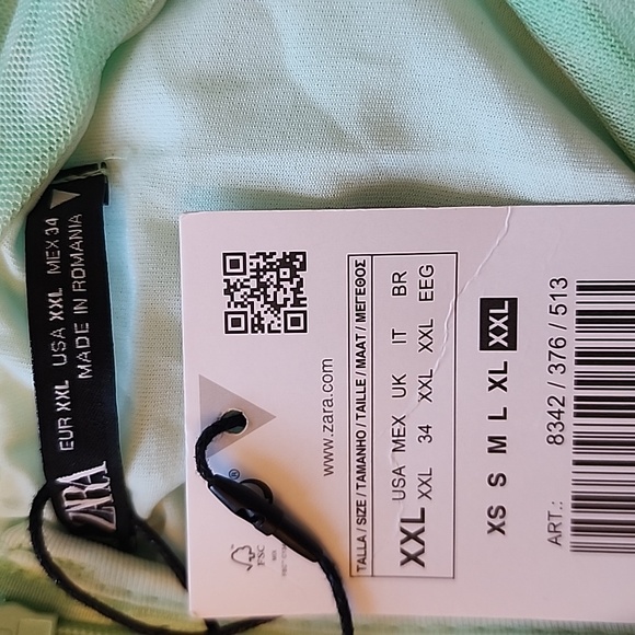 NWT Zara Printed Tulle Dress, Size XXL - Picture 13 of 13